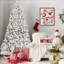 Arbre de Noël 6 pi avec 350 lumières UL et 35 pommes de pin naturelles - pointes en PVC enneigées, 888 pointes, structure à charnières, support en métal stable-1967864193