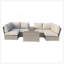 Ensemble de canapé d'extérieur pour 4 personnes - pré-assemblé et coussin inclus