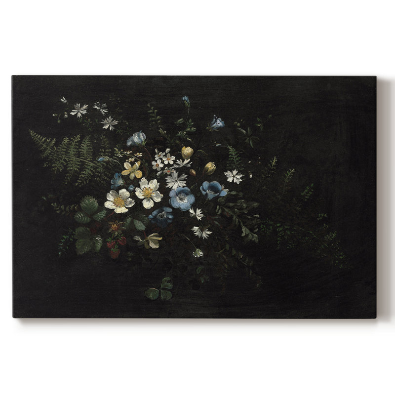 Botanique rétro-XXXV, H 41 po x l 61 po x P 1,5 po, Toile tendue