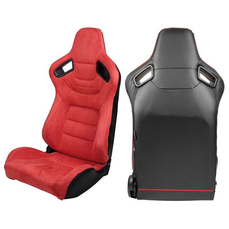 Modern Depo Reclining Ergonomic PC & Racing Game Chair, Red Suede