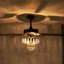 Ventilateur de plafond traditionnel en cristal de 52 pouces avec commande à chaînette.