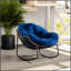 Chaise berçante d'extérieur en rotin avec coussin rembourré, durable et confortable pour la détente sur le patio et le porche