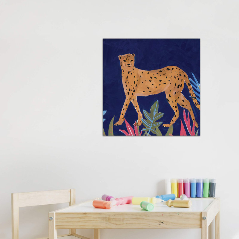 «Cheetah I» par Isabelle Z - reproduction d'art, Toile tendue, H 12 po x l 12 po x P 0,75 po, Pas de tapis