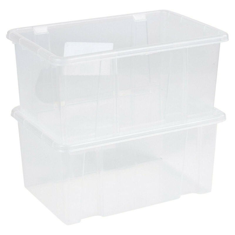 Symple Stuff Plastic Decorative Bin, 13 Litre, Clear