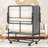 Veola Folding Bed, guest bed, office rest bed with 4'' Mattress, outside bed, Metal Structure with elasticity and flexible wood slats-880757458