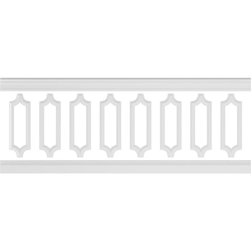 94 1/2"L Ashford Scalloped Panel Traditional Wainscot Panelling Kit
