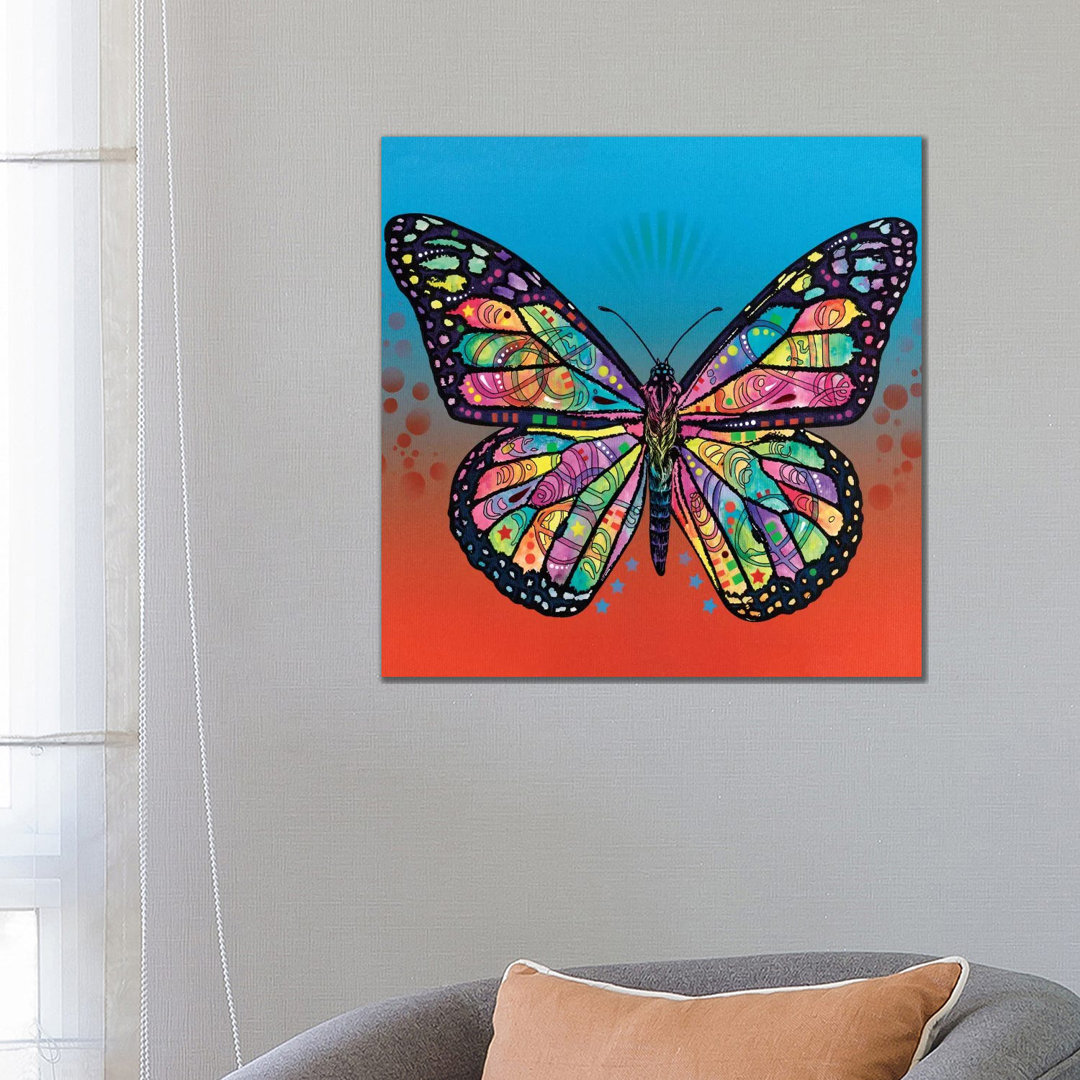 Der Schmetterling von Dean Russo - Galerie-verpackte Leinwand Giclée auf Leinwand