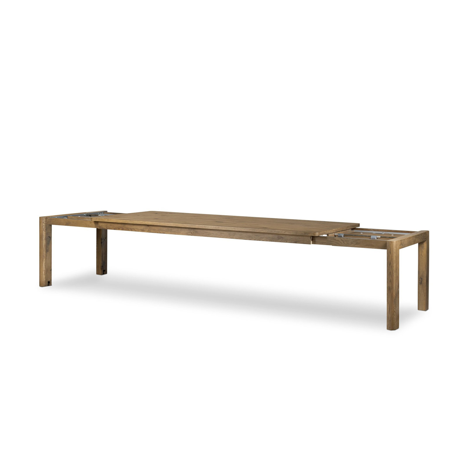 96'' Extendable Dining Table, Resawn Worn, 30'' H x 96'' W x 96'' D