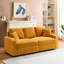 80 pouces orange, velours côtelé, trois sièges, coulissant, inclinable et pliable, porte-gobelet et coussins pour un salon en velours côtelé-830344078