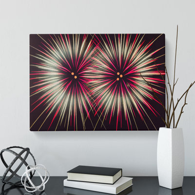 Graceful Fireworks - Wrapped Canvas