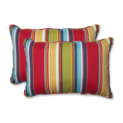 Westport Striped Outdoor Reversible Throw Pillow