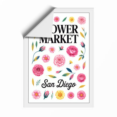 San Diego Flower Market Botanical - Print
