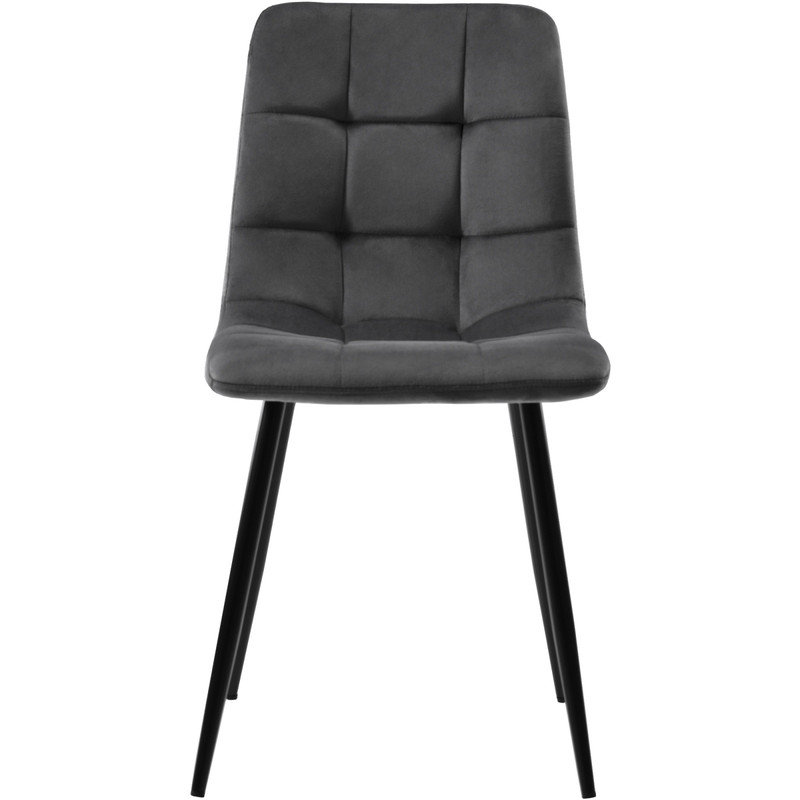 Upholstered Dining Chair, Velvet Grey