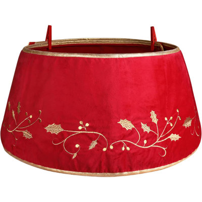 Fausse fourrure de Noël en velours rouge