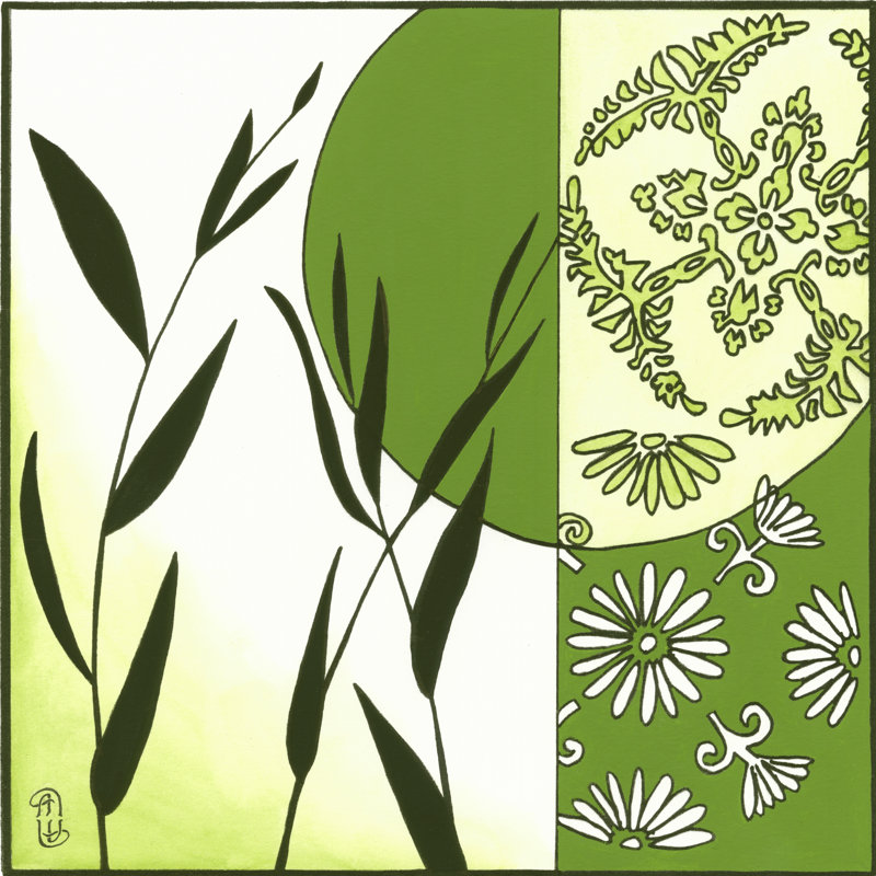 Kimono Garden IV by Megan Meagher - Wrapped Canvas Art Prints, 30cm H x 30cm W x 3.8cm D