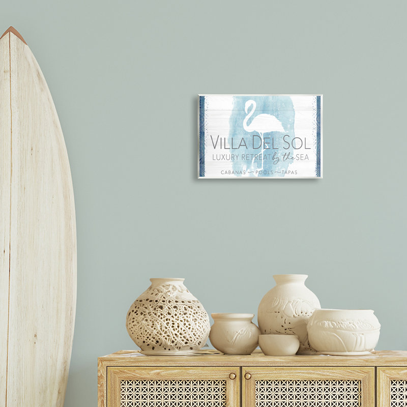 «Beach Retreat Flamingo Sign» par PDR, LLC., H 10 po x l 15 po