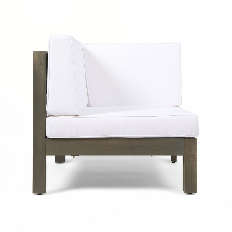 Chaises de patio, Blanc, Marron clair