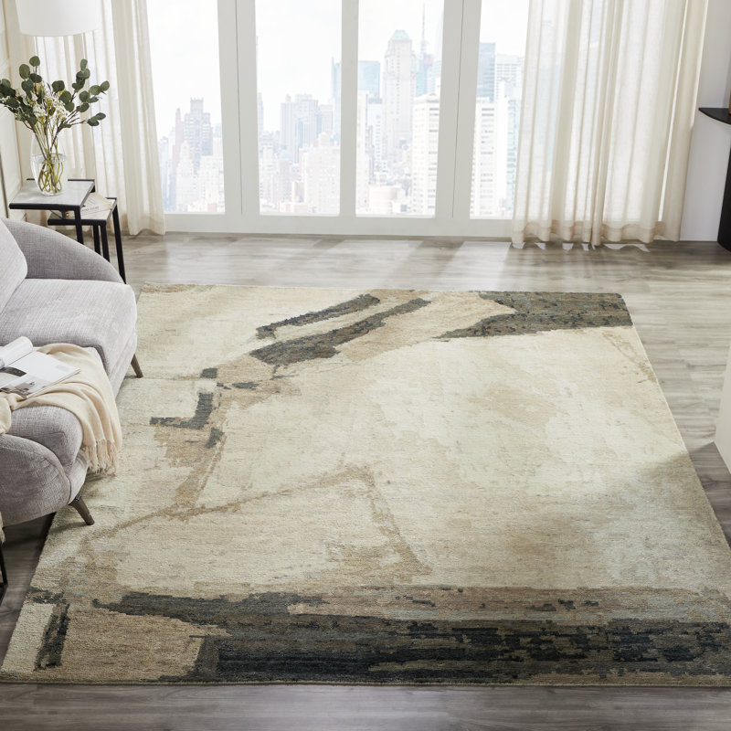 Tempo Canyon Echo Hand-Knotted Wool Area Rug, Rectangle 2' x 3'