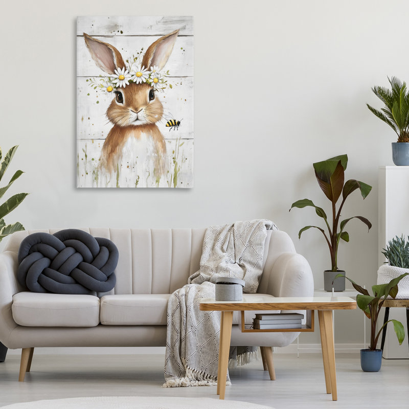Toile The Bunny & The Bee, design par Tina LeCour, H 30 po x l 20 po