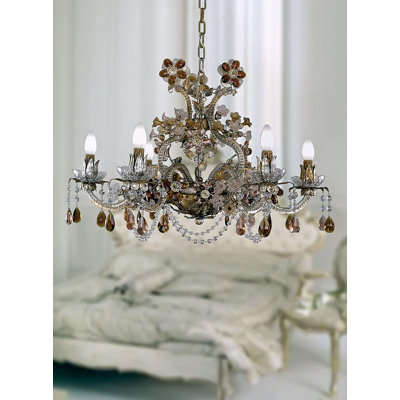 6 - Light Candle Style Empire Chandelier