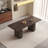 Mid-Century Large Brown Dining Table,66.93" Rectangle Kitchen Table