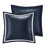 8 Piece Jacquard Comforter Set Navy/Silver King