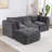 Compression Sectionals Chenille 111.81in Modern Modular Home Sofa