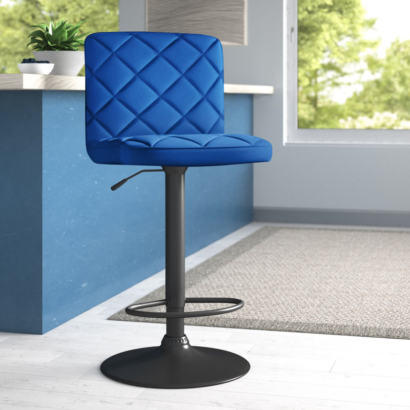 Tabouret de bar rotatif 24 po Duval, Noir, Simili cuir blanc