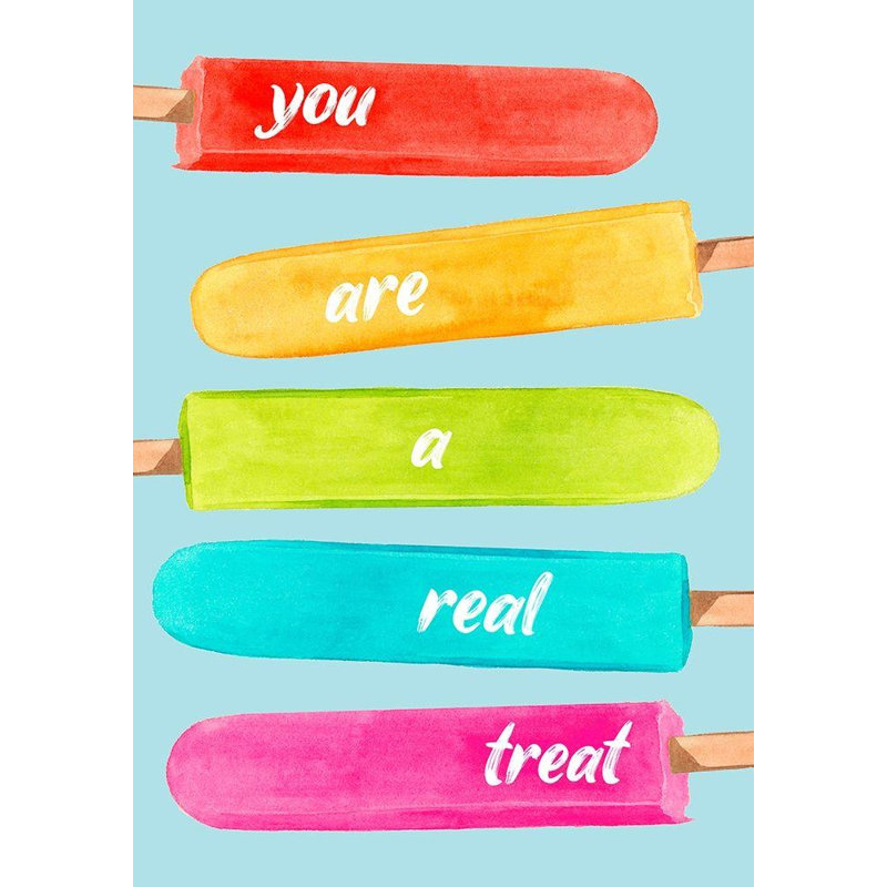 Art sur toile tendue par Trinx Popp, Grace Gallery, collection Popsicle Summer B, H 48 po x l 35 po