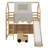 Delightful Wooden Loft Bed Boasting A House-Shaped Frame And Tent-Style Canopy-114355515-114355516