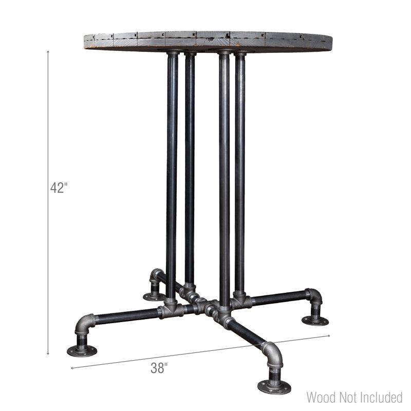 Base de table en croix à hauteur de barre 42 po