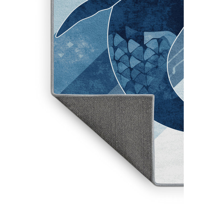 Tapis ombré doux et moelleux en grès moelleux moderne et contemporain Narwhal, 2 pi x 3 pi