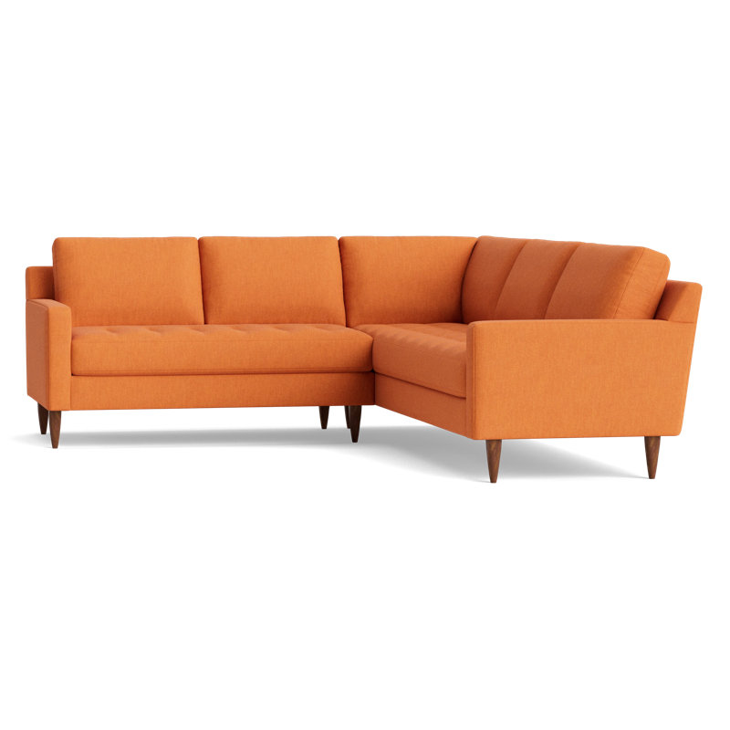 MCM Sectional, Right Hand Facing, Performance Weave - Carrot