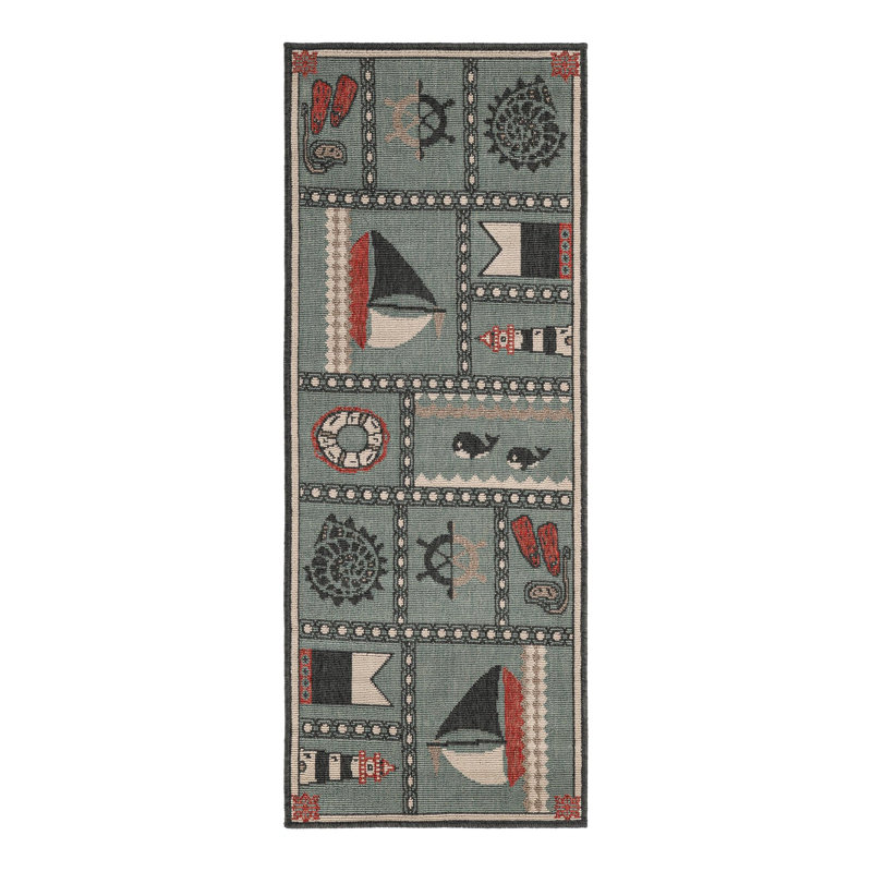 Angelys Indoor/Outdoor Area Rug, Runner 2' x 5'1"