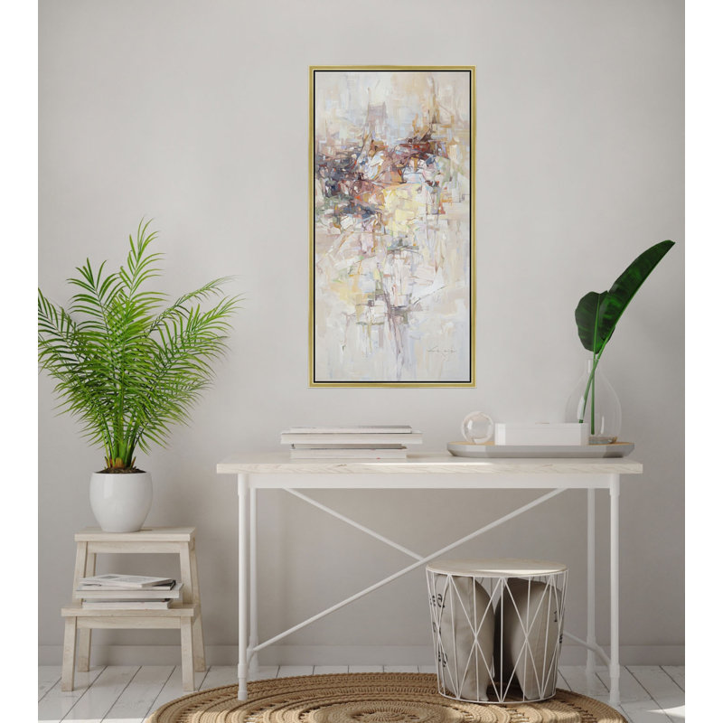 Awakening - Cadre flottant, reproduction d'art sur toile, Or
