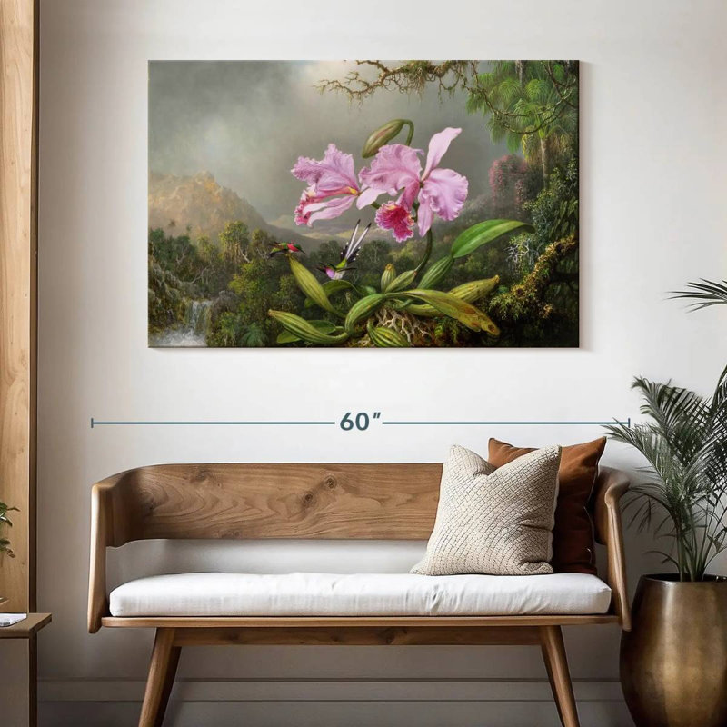 Study Of An Orchid, 32" H x 48" W