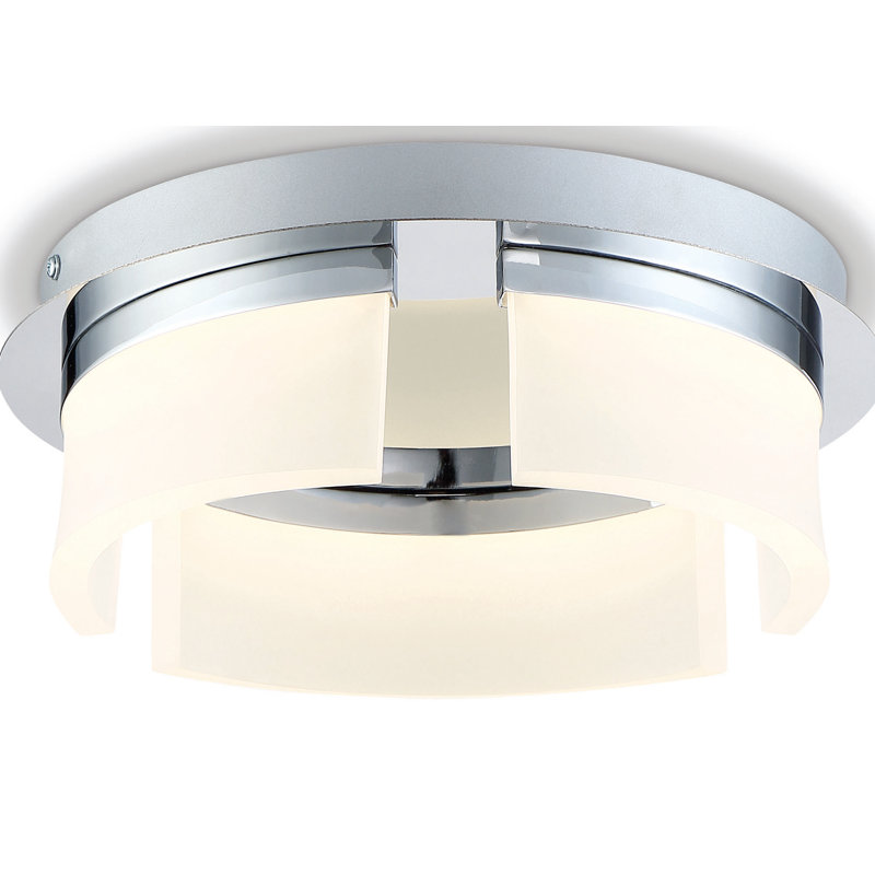 Bria Glass LED Flush Mount, 4" H x 11" W x 11" D