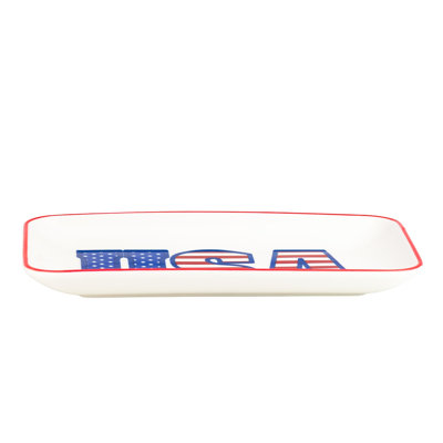 10 Strawberry Street Red, White & Serve Platter Set