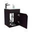 Meuble-lavabo flottant avec porte Nelson, wengé-1551808794
