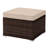 Lavish Home 3PC Outdoor Sectional Sofa Set Brown