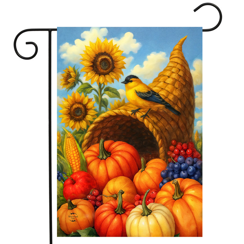 Drapeau d'automne chardonneret 12 x 18