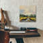  «Amber Riverbank» par Silvia Vassileva, art mural en verre acrylique, 12 po x 12 po