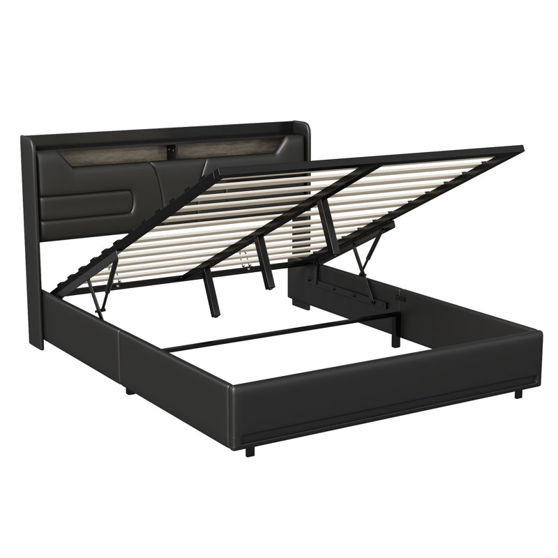 Upholstered Ottoman Storage Bed, European Double (140 x 200 cm)