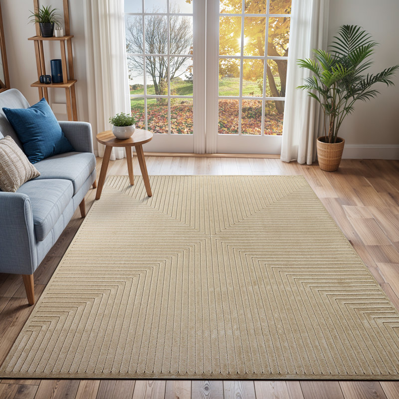 Ranota In- & Outdoor Scandi Modern Boho Beige Area Rug, Rectangle 200 x 275 cm