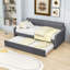 Lit de jour simple rembourré avec accoudoir de charge USB et lit gigogne simple-2121936327