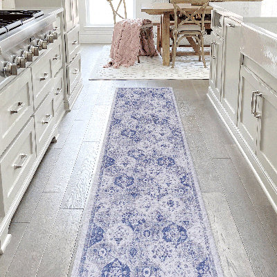 Tapis bleu lavable MAVAL