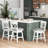Bar Stool Wooden Chair w/Contoured Backrest Swivel Padded Seat for Kitchen-1332477627