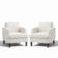 Fauteuil d'appoint rembourré moderne avec accoudoirs larges, poche de rangement latérale et dossier ergonomique-357107481