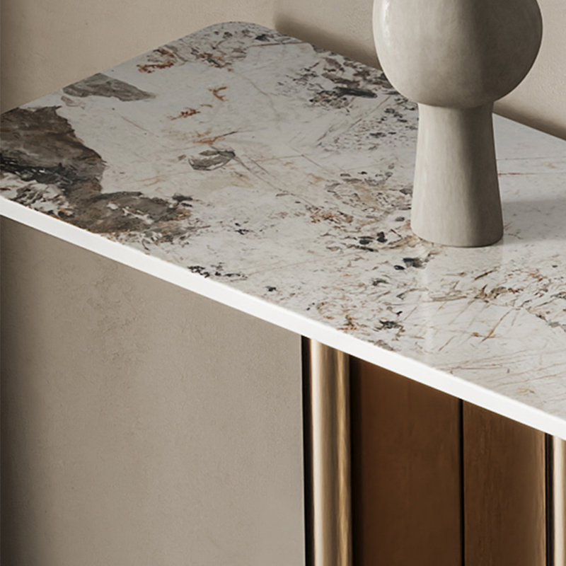 Console Modern Minimalist Luxury, H 33,46 po x l 39,37 po x P 13,78 po, Or champagne