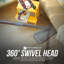 Flat Mop and Bucket Set with Built In Wringer 2 Microfibre Pads, 360 Degree Swivel Head-134511893